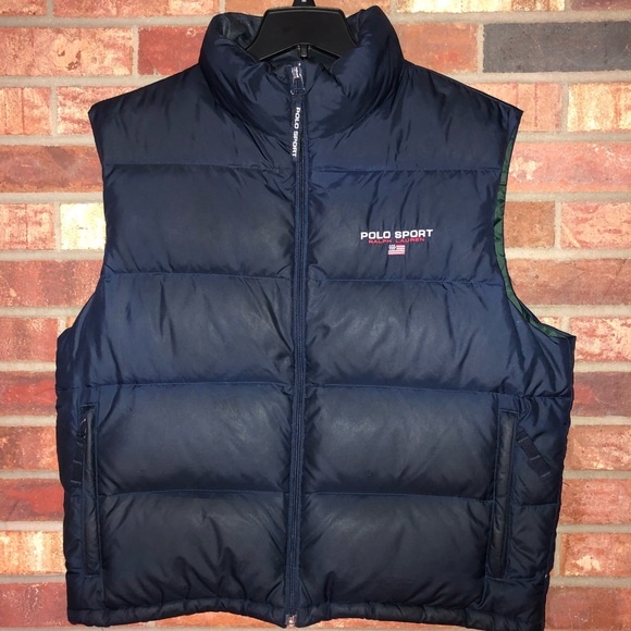 polo sport men's packable down vest